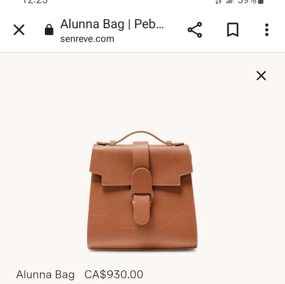 NWT Senreve Alunna convertible bag in Chestnut pebbled leather - Picture 5 of 13